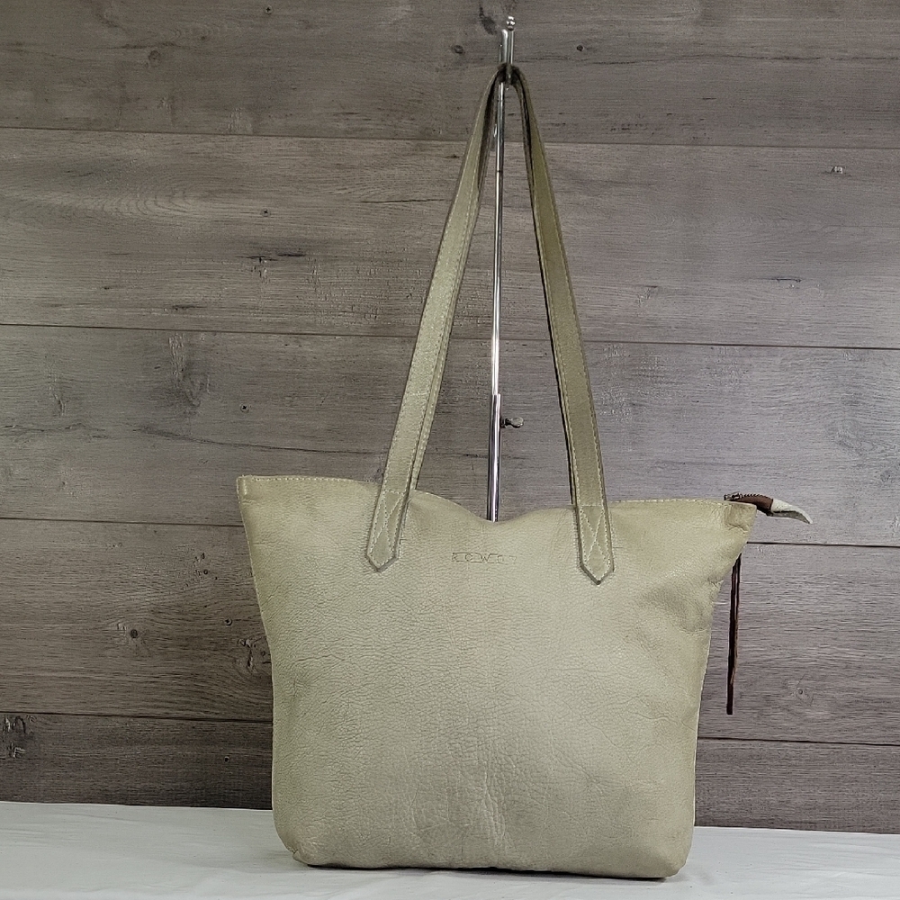 Rowdy Gray Leather Tote Bag